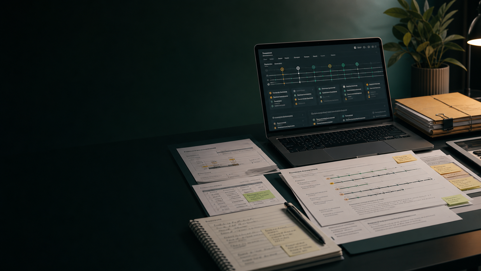 Shopify order timeline, refund messages, and chargeback response packet on an operations desk